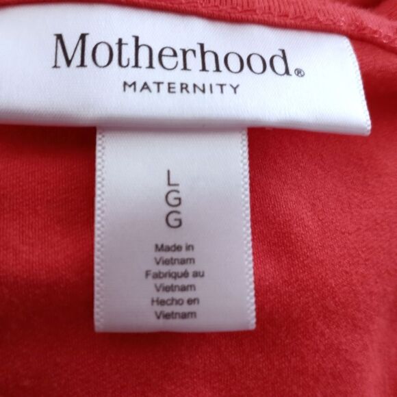 MOTHERHOOD MATERNITY CORAL JUMPSUIT SZ.L EUC - Picture 7 of 9